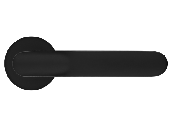 GARAK  ручка дверная на круглой розетке 6 мм, MH-59-R6 BL, цвет - чёрный фото купить в Ярославле