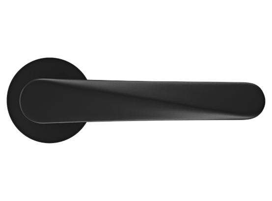 CAYAN - ручка дверная  на круглой розетке 6 мм, MH-58-R6 BL,  цвет - чёрный фото купить в Ярославле